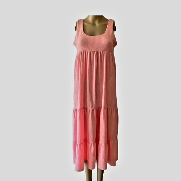 Free People Dresses & Skirts - NWOT Free People Beach Peach Boho Tiered Sleeveless Maxi Sundress, Size XL
